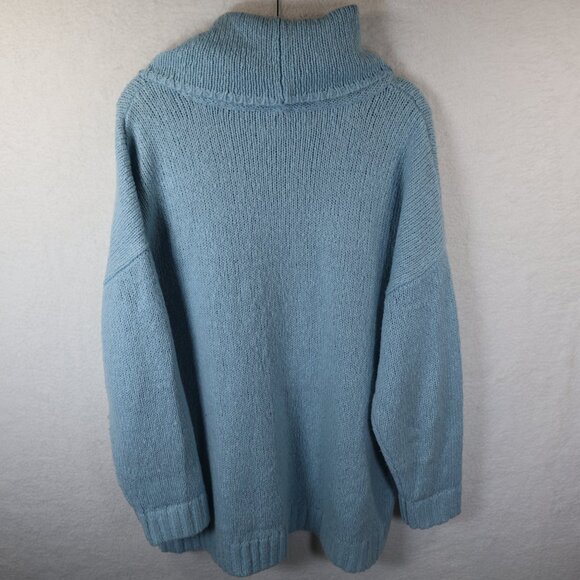 G.I.L.I. Oversized Cowl Neck Sweater Light Blue XL - Picture 3 of 7
